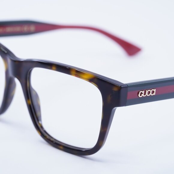 Gucci GG1870O 006 Eyeglasses Havana/Red 56mm Square Frame - Picture 9 of 10
